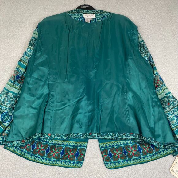 Adrianna Papell Women's Skirt Suits Silk Green Floral  Plus Size 24 - Picture 8 of 16